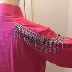 Wrangler Vtg  western wear button up pink long sleeve top with beaded tassels L Photo 6