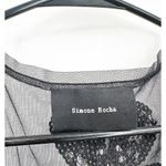 Simone Rocha Black Sheer Sequin Scoop Neck Slip Dress Floral Flower 8 NEW Size 4 Photo 5