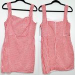 LPA NEW Elisa Red Houndstooth Dress Photo 2