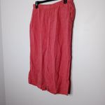 Flax  linen coral wide leg cropped pants size small Photo 1