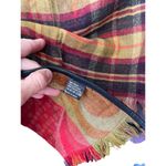 Tolani Isabelle plaid wool leather trimmed cape Photo 6