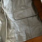 Worthington Metallic Blazer leather silver champagne vintage large Photo 6