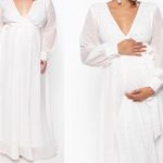 Bump Biddy White tie waist maxi metallic detail dress Size undefined Photo 1