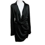 Mable black low cut mini dress small Photo 1