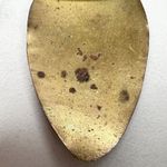 Hammered Metal Teardrop Silver and Gold Tone Pendant Photo 7