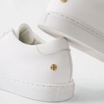 ANINE BING NWT Liane Low Top Leather Sneakers White Size 10 EU 40 Photo 5