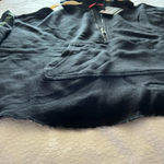 n:philanthropy NWT  black half zip hoodie raw hem size M or L Photo 3