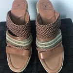 Lucky Brand  Woven Leather Open Toe Platform Heels Photo 4