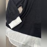 Halogen  Black Button Down Shirt with White Collar Photo 9