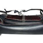 Brighton Alligator Print Shoulder Purse β Brown & Black Leather Photo 3