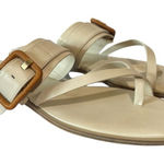 Dolce Vita Perris Cream Sandals Buckle Leather Slingback Double Strap size 9.5 Photo 0
