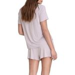 Barefoot Dreams  Pajamas Luxe Milk Jersey Scoop Neck Tee & Shorts Set Sz L NWT Photo 1