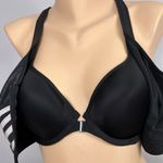 Victoria's Secret VSX Sport Sports Bra Size 34D Faux Leather Underwire Layered Photo 6