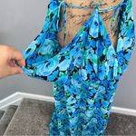 Sz 10 Rotate BIRGER CHRISTENSEN Blue Floral Print Maxi Dress NWOT $341 MSRP Blue Photo 8