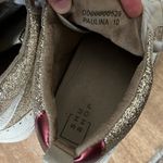 ShuShop Paulina Glitter Gold White Star Hi Top Sneakers Size 10 Tan Photo 9