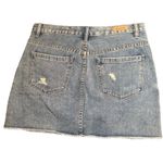 BLANK NYC Womens Zip Front Blue Denim Distressed Denim Skirt Size 28 Photo 2