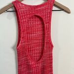 ZARA Pink Space Dye Ribbed Bodycon Open Back Tunic Mini Dress Size Small Photo 6