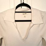 Open Edit  White Long Sleeve Sweater Dress Size S Photo 3