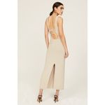 RONNY KOBO Beige Knit Crochet V Photo 1