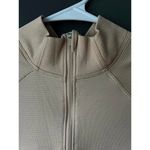 Lululemon 1/2 Zip Long Sleeve Top in Beige Size 6 Photo 1