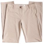 Betabrand NWOT  Pull-On Stretch Pants
Tan Cream Plaid Size Large Tall Photo 0