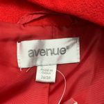 Avenue  Red Wool Blend Hooded Coat Button Front Pockets Plus‎ [Size 26/28] NWT Photo 4