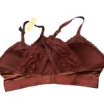 Aerie Real Power Wireless Push Up Paisley Lace Bra - Royal Berry Photo 1