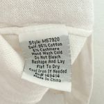 Johnny Was  Womens Whimsical Cashmere Top Size S White Embroidered‎ Boho Rainbow Photo 7