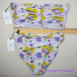 New! Set! Beth Richards Delrey Bikini Top and bottom, 70’s floral‎ bikini, L Purple Size L Photo 8