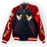 Topshop  Rare Reversible Embroidered Sukajan Bomber Jacket – Size 4 (US) Photo 3