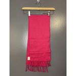 Pink Scarf Womens One Size Fringe Acrylic Made In Japan Cozy Winter Wrap Photo 2