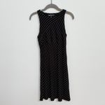 Athleta Santorini Black White Stripe Sleeveless Tank Jersey Dress Photo 5