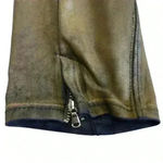 ZARA Woman Brown Distressed Elastic Waist Leggings Size Large Photo 2