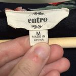 Entro  Navy Floral V-neck Longsleeve Blouse size medium Photo 3