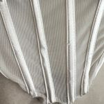 White Satin Corset Bridal Top Romantic Bride Vintage Inspired Glam Medium Photo 6