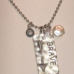 Silver Tone Brave Pendant Boho Charm Necklace Photo 0
