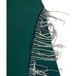 Emerald Sundae Rhinestone Fringe-Hem Mini Dress green stretch size small Photo 10