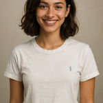 Ralph Lauren  Sport Top Womens Crew Neck Short Sleeve White With Baby Blue Pony L Photo 0