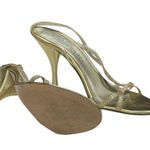 Anne Klein Vintage: ๐ฎ Glittery Stiletto Slingback Sandals ๐ฎ Metallic Gold ๐ฎ Photo 9