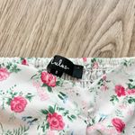 Lulus  Cute Smocked White Floral Print Puff Sleeve Crop Top Size S Photo 3