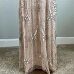 Adrianna Papell  Beaded Embroidered A-Line Evening Gown Pink Size 6 Formal Dress Photo 8