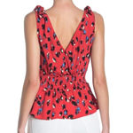 Elodie NEW Women Size XS Red Tie Shoulder Surplice Neck Tank Top Photo 1