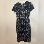 Shoshanna  Paulina black floral lace illusion embroidered sheath cocktail dress 0 Photo 3