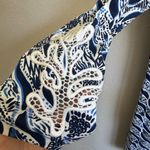 Lilly Pulitzer Blue White Pima Cotton Mermaid Tail Shift Dress Womens S Beach Photo 1