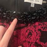 Teri Jon by Rickie Freeman Cocktail Sheath Dress Size 12 Floral Beaded Midi Black Photo 4