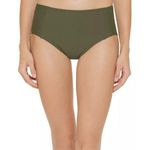 DKNY  Womens Moss Green Seamed High Waist Bikini Bottom Size S new Photo 0