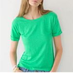 J.Crew Green Boxy Short Sleeve T-Shirt NEW with tags Size Small linen Photo 4