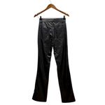 ZARA  High Rise Front Seam Kick-Out Faux Leather Pants Black w/ Zipper size S Photo 1