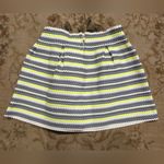 Davi & Dani  Zigzag Striped Mini Skirt - Yellow, Black, White Size Medium Photo 2
