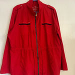 Onque Woman Vibrant Red Jacket with Black Trim Size undefined Photo 0